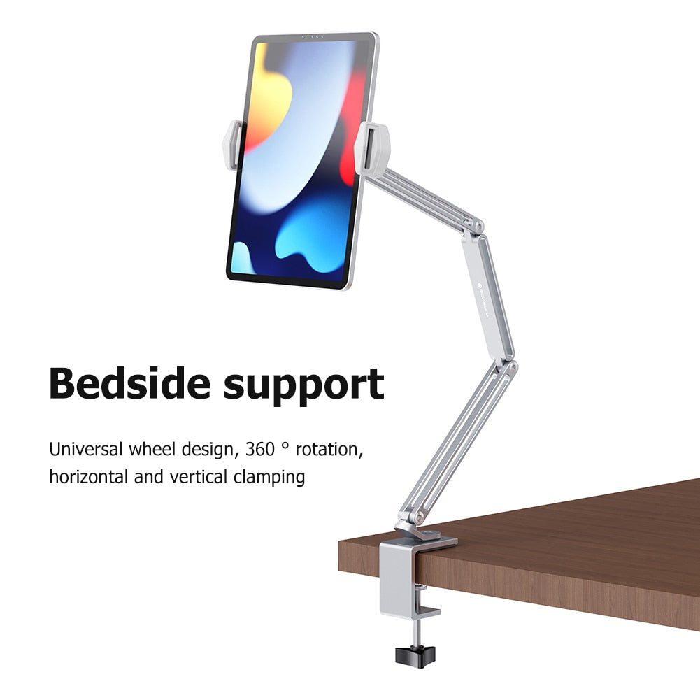 Adjustable Bed Tablet Phone Holder Desk Flexible Long Arm Lazy Clip Bracket