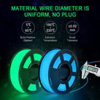 PLA 3D Filament 1.75mm Noctilucent White 1KG/Roll