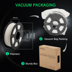 PLA 3D Filament 1.75mm Noctilucent White 1KG/Roll