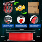 PLA 3D Filament 1.75mm Red 1KG/Roll