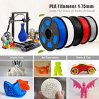 PLA 3D Filament 1.75mm Sliver 1KG/Roll