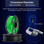 PLA+ 3D Filament 1.75mm Green 1KG/Roll