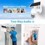 Q6 3MP Wifi Low Power Built-in Battery Starlight Night Vision Solar Powered IP Camera