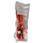 USB Double Elbow Cotton Linen Red Charging Cable For iphone ipad