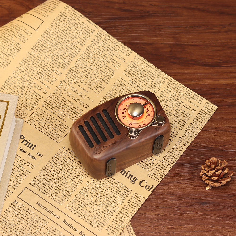 R-919 FM Bluetooth TF Card AUX Portable Vintage Radio Speaker