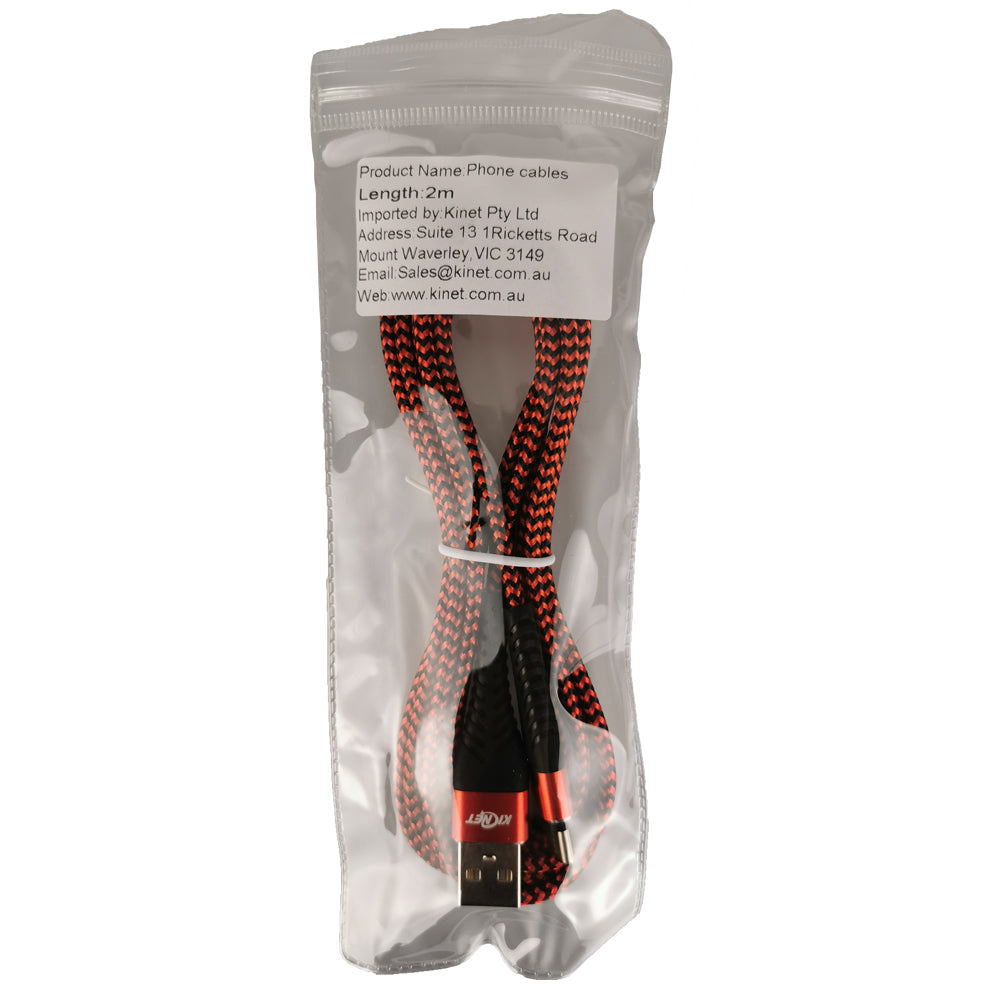 Type-C Mermaid Red & Black Charging Cable
