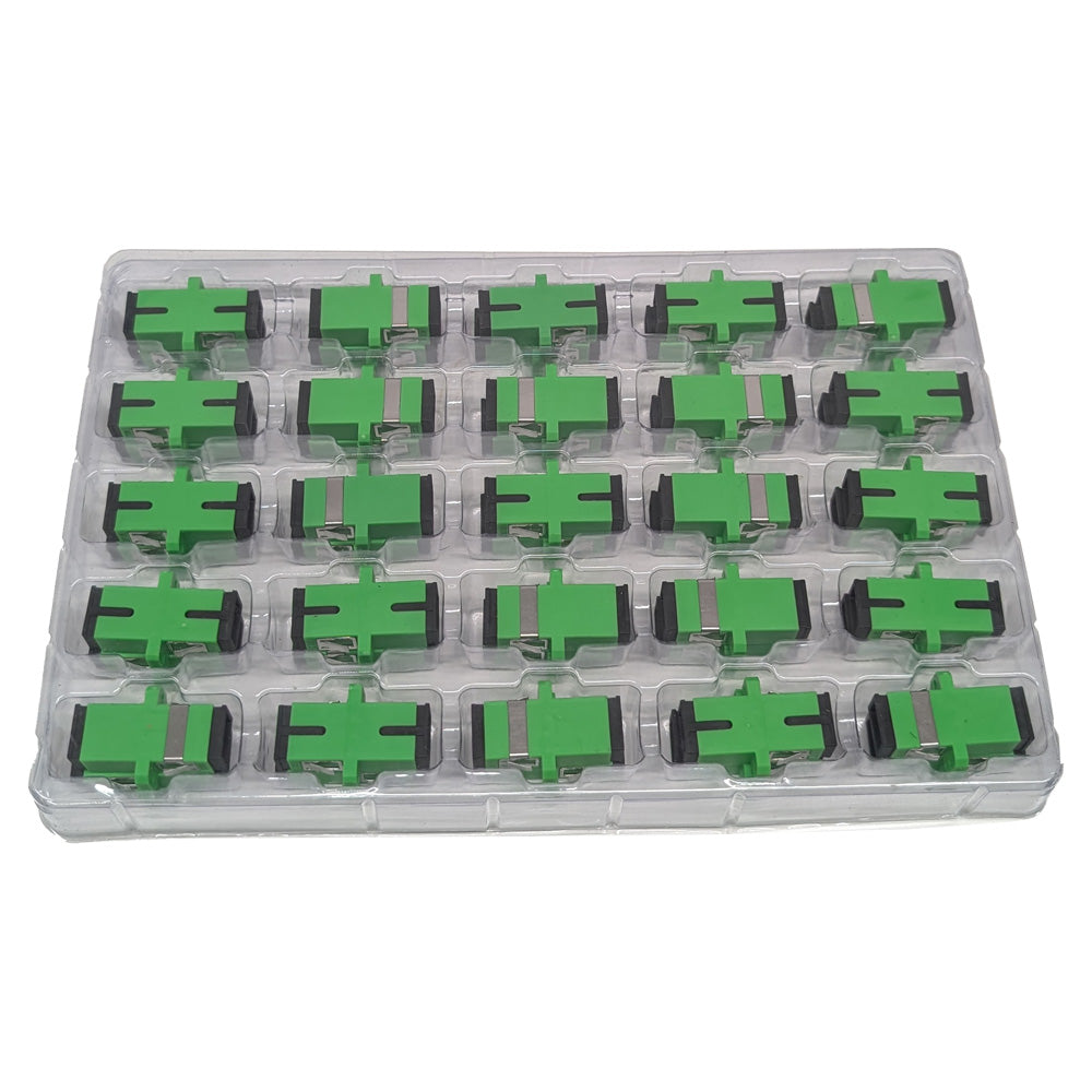 50 PCS SC/APC Single Mode Optical Fiber Connector Flange Head Coupler