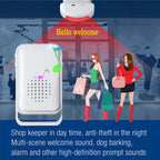 Wireless Motion Sensor Alarm Door Chime for Business 1 Detector & 1