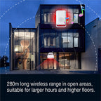 Wireless Motion Sensor Alarm Door Chime for Business 1 Detector & 1