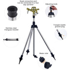 Tripod Sprinkler 360 Degree Rotating Heavy-Duty Zinc Alloy Lawn Sprinkler
