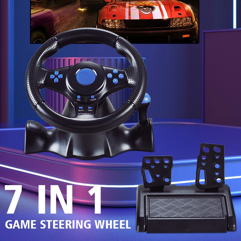 Steering Wheel Controller for Nintendo Switch PC PS3 PS4 Xbox 7 in 1 Racing Game