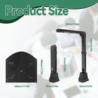 Foldable HD Document Camera Scanner 16MP A3 & A4 Scanning Size LED Light