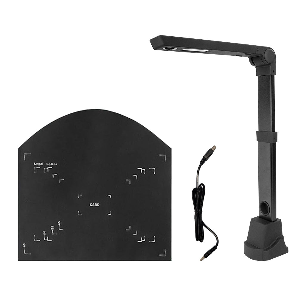 Foldable HD Document Camera Scanner 16MP A3 & A4 Scanning Size LED Light