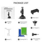 TELESIN Car Phone Holder Suction Cup 360° Adjustable 1/4  Adapter For GoPro