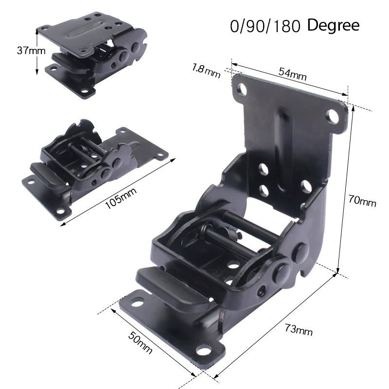 4pcs 0-90-180 Degree Folding Table Leg Brackets Self Lock Hinges