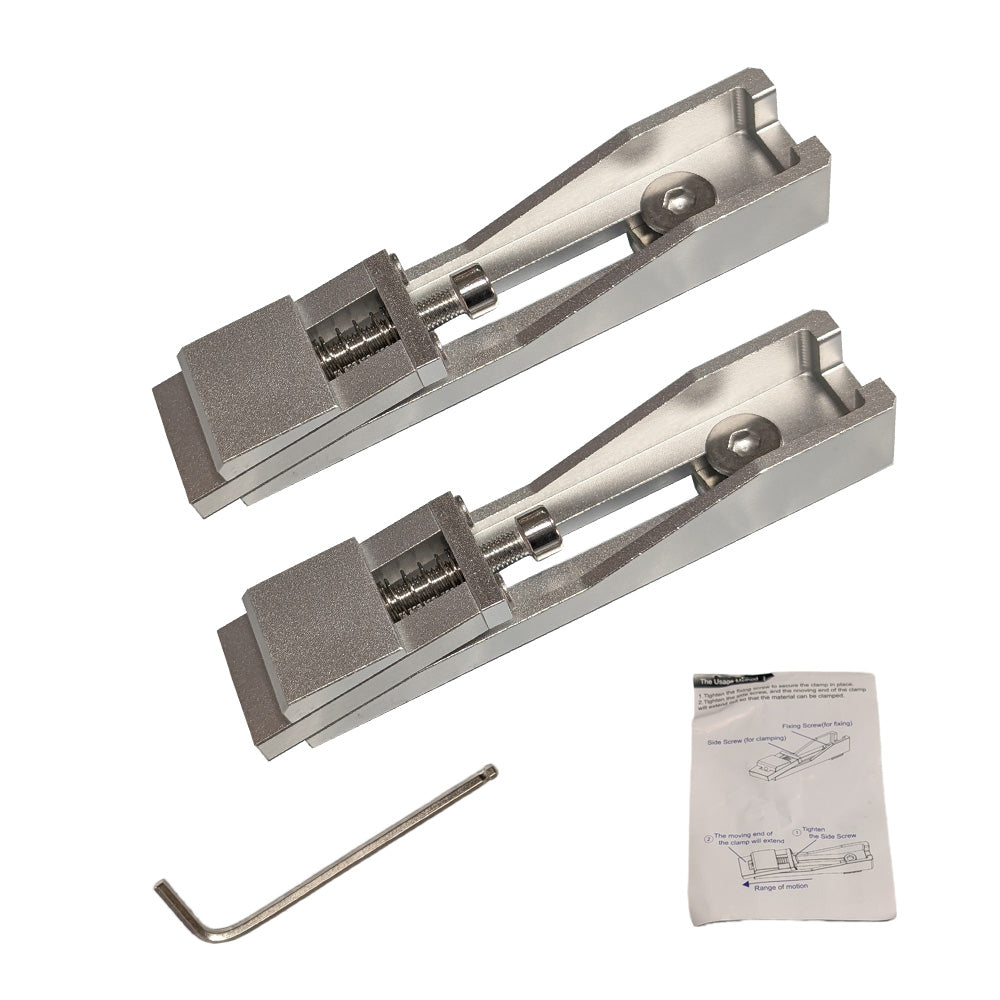 2PCS CNC Router Vise Low Profile Aluminum Toe Clamp