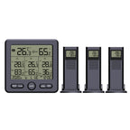 TS-6210 Multifunctional Wireless Thermometer Hygrometer Alert Clock Calendar