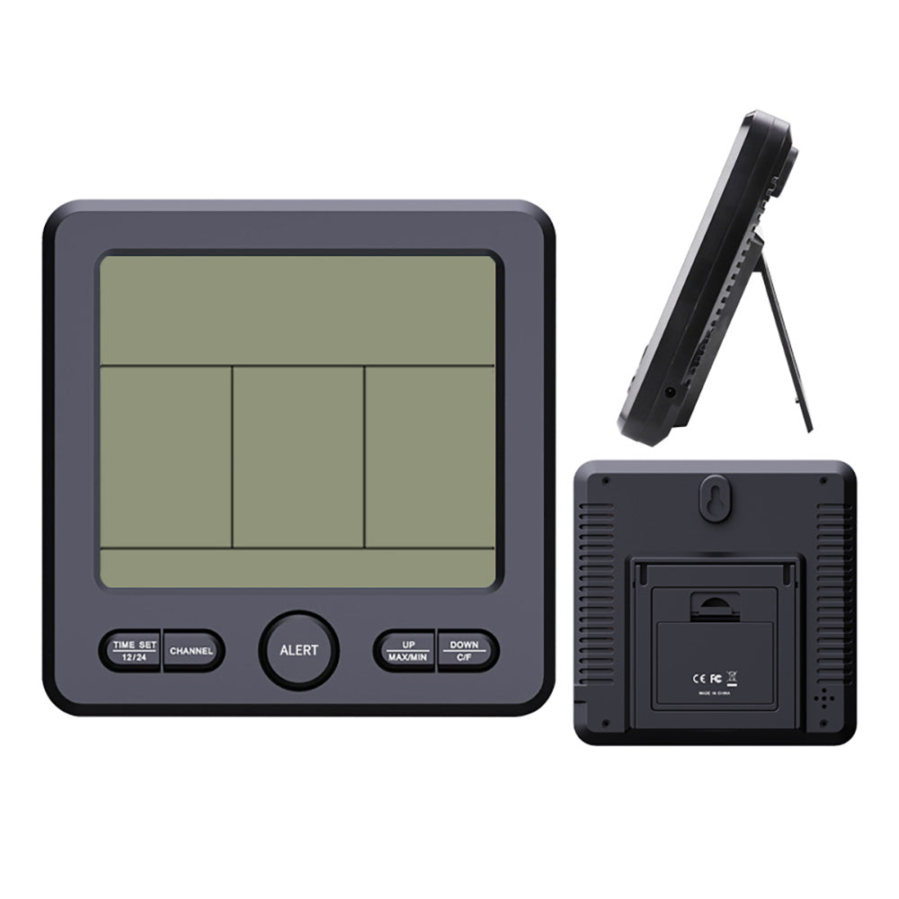 TS-6210 Multifunctional Wireless Thermometer Hygrometer Alert Clock Calendar