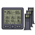 TS-6210 Multifunctional Wireless Thermometer Hygrometer Alert Clock Calendar