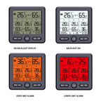 TS-6210 Multifunctional Wireless Thermometer Hygrometer Alert Clock Calendar