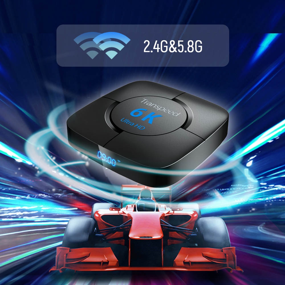 6K 4GB+64G  TV Box Voice Assistant 6K 3D Wifi 2.4G&5.8G Media player