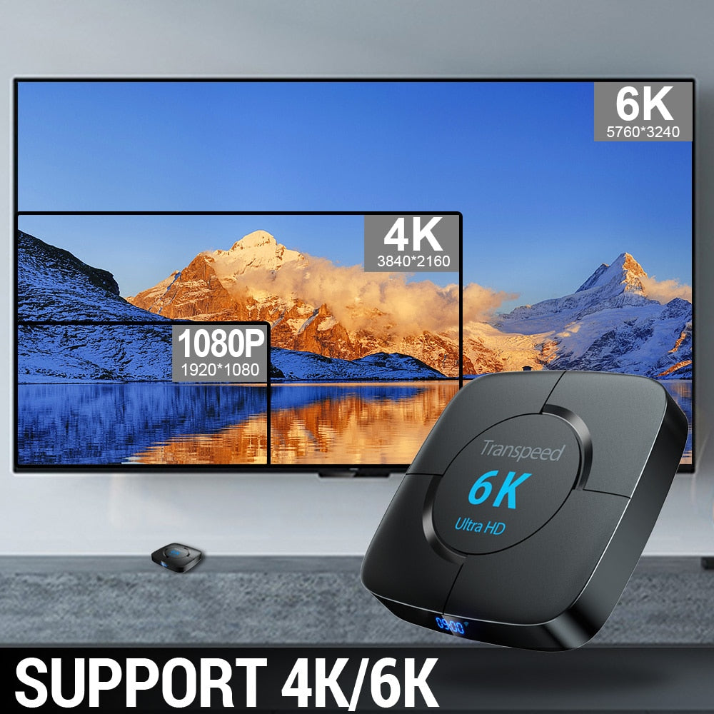 6K 4GB+64G  TV Box Voice Assistant 6K 3D Wifi 2.4G&5.8G Media player