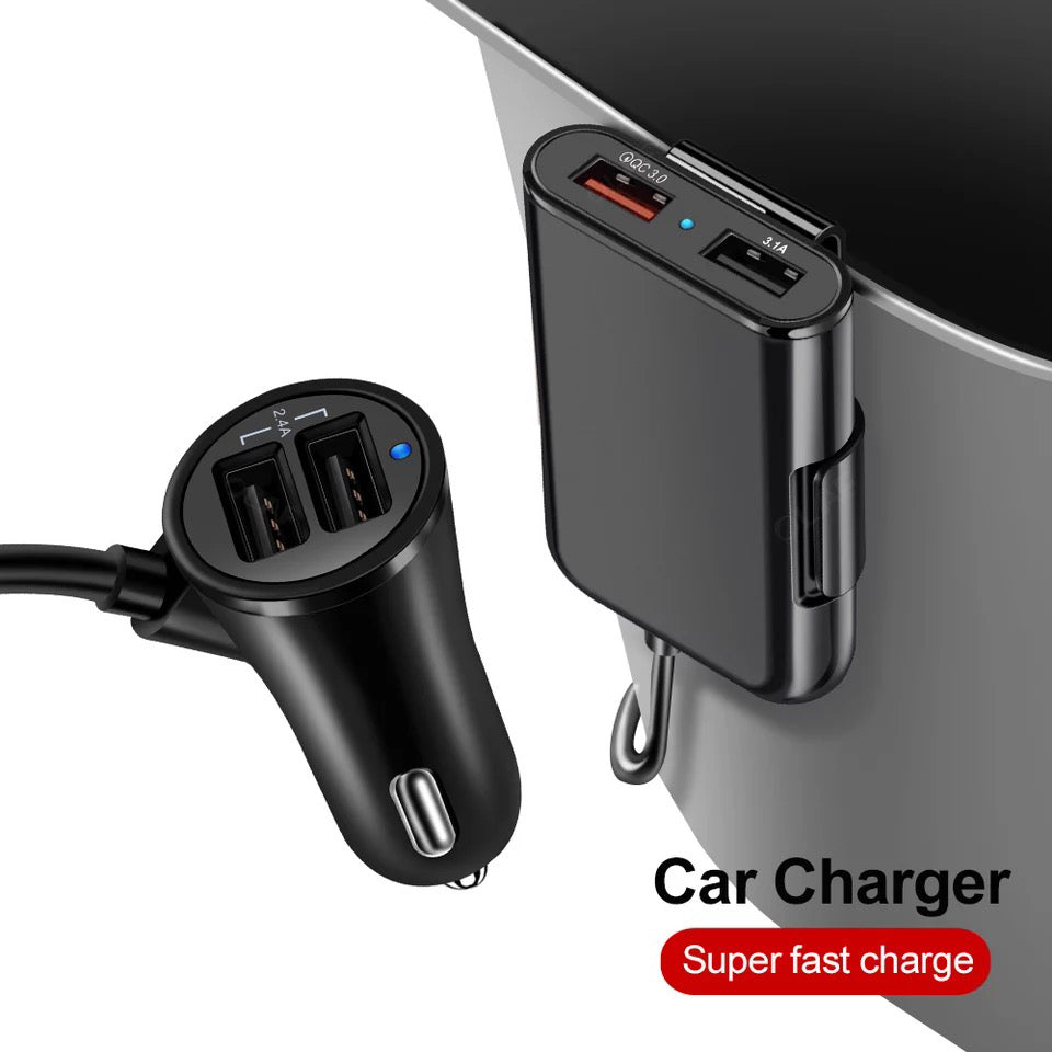 8A Quick Charge 3.0 4 in 1 Car Charger