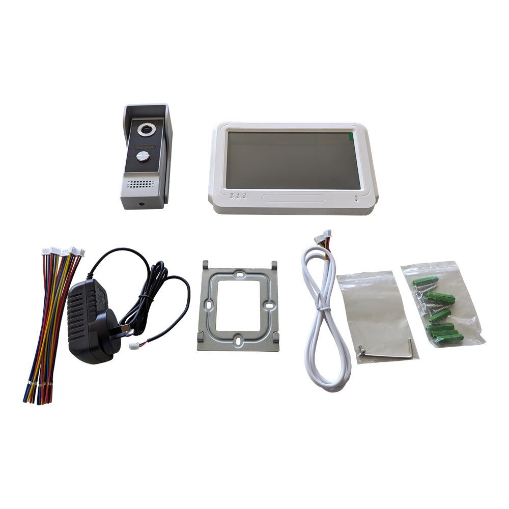 Smart WiFi Video Intercom 7 inch Touch Screen 1080P Waterproof Doorbell Camera