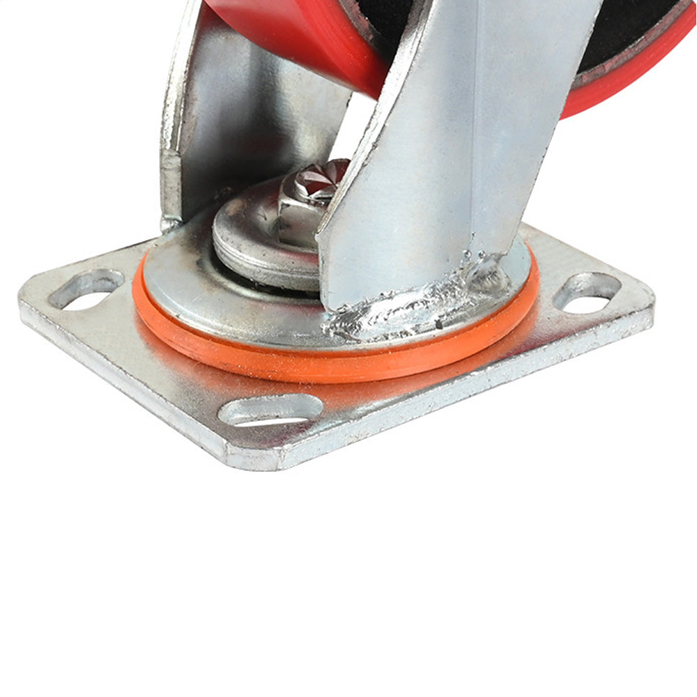 4 pcs 8-inch 200mm Extra Heavy Duty Industrial Swivel Castors with PU Wheel