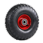 2 x 10" Hand Trolley Wheel Pneumatic Air 4.10/3.50-4 Heavy Duty Double Hub 20mm