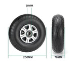 2 Pcs 10 Inch Solid Rubber Tire 3.50-4 Tire and Wheel Flat Free