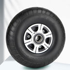 2 Pcs 10 Inch Solid Rubber Tire 3.50-4 Tire and Wheel Flat Free