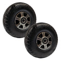 2 Pcs 10 Inch Solid Rubber Tire 3.50-4 Tire and Wheel Flat Free