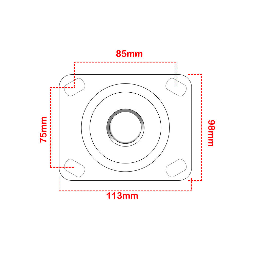 4 pcs 6-inch 150mm Extra Heavy Duty Industrial Swivel Castors with Nylon Wheel