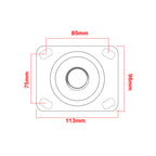 4 pcs 5-inch 125mm Heavy Duty Industrial Castor Wheel TPR Mute Wheel