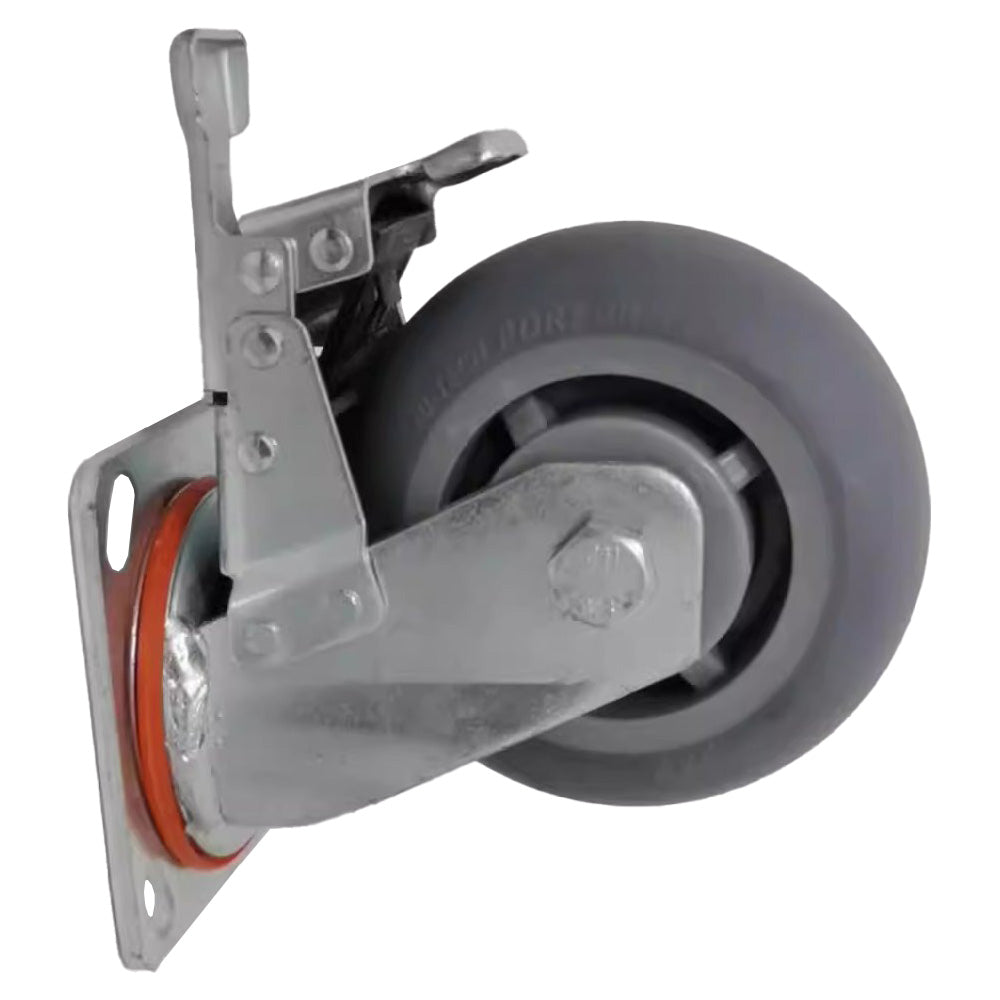 4 pcs 5-inch 125mm Heavy Duty Industrial Castor Wheel TPR Mute Wheel