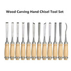 12 Piece Wood Carving Hand Chisel Tool Set