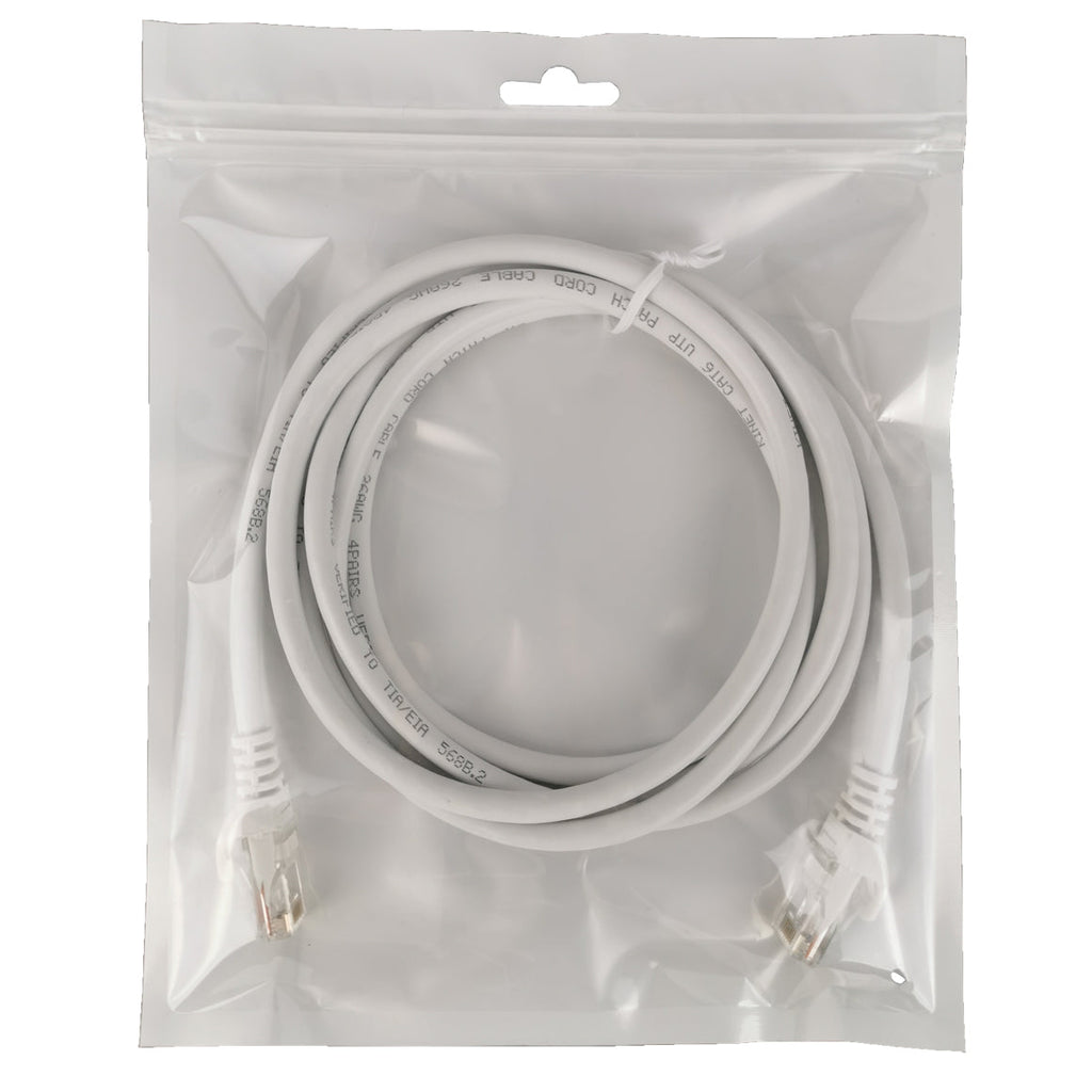 2m White Ethernet Network Lan Cable CAT6 UTP 1000Mbps RJ45 8P8C