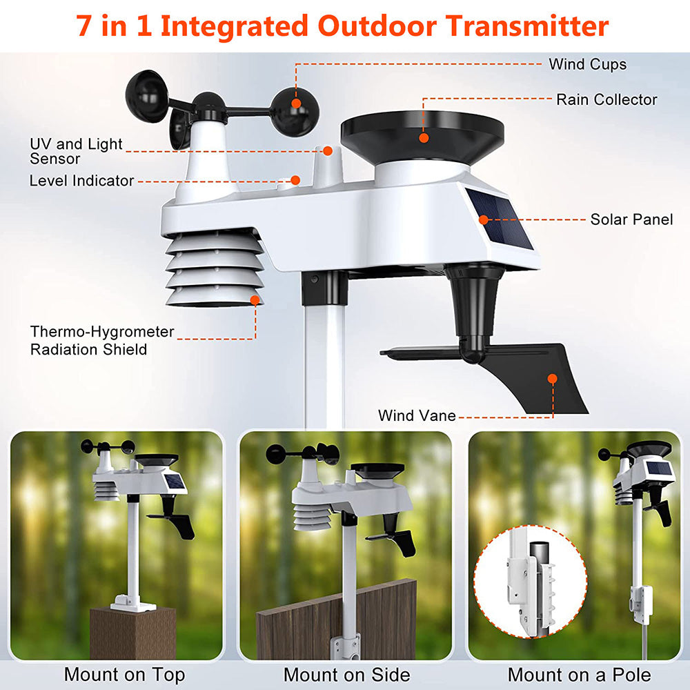 7-in-1 Professional LoRa Weather Station