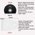 24 Pcs Oscillating Saw Blades High Speed Steel Oscillating Multitool Blades Set