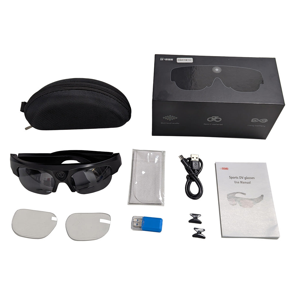 Mini Action Camera 2K Smart music Video Recording Glasses Sports Speaker 64G