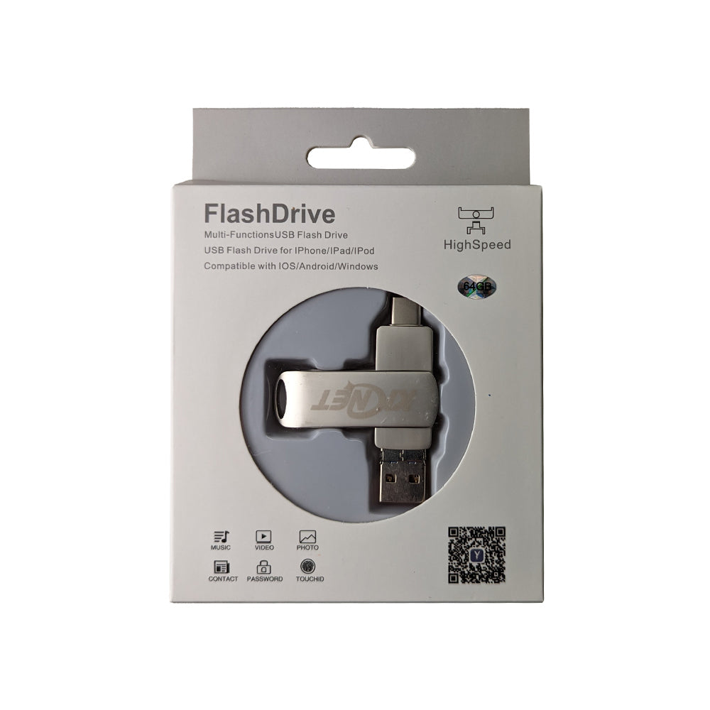 3 in 1 64GB 32GB OTG USB Flash Drive USB 3.0 for iPhone/iPad/IOS/Android/PC