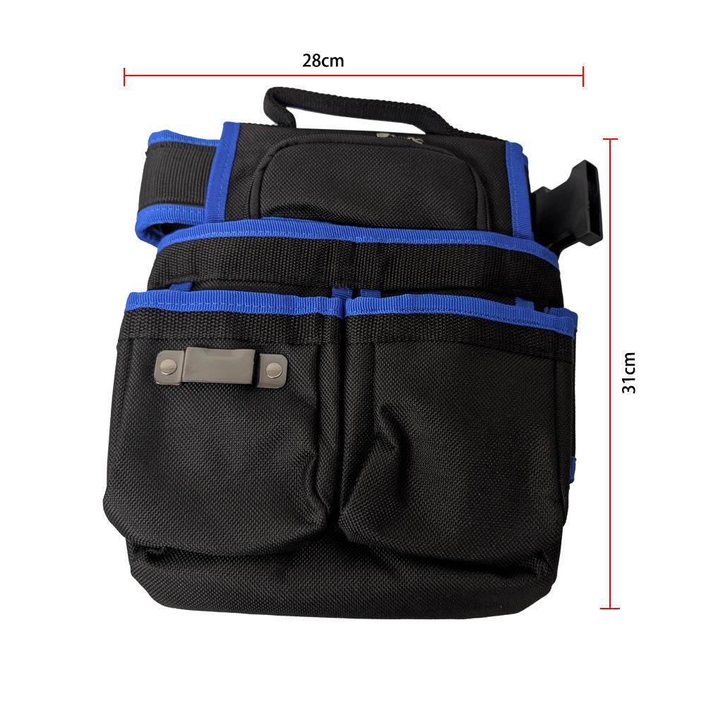 Adjustable Electrician Tool Bag with Suspenders and Magnetic Pouches