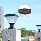YH011800 Landscape Fence Outdoor Waterproof House  Lighting Solar Pillar Light