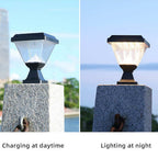 YH011800 Landscape Fence Outdoor Waterproof House  Lighting Solar Pillar Light