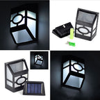 YH0604A Solar Wall Lights 2 LED Path Light Outdoor Garden Wall Yard Fence Lamp