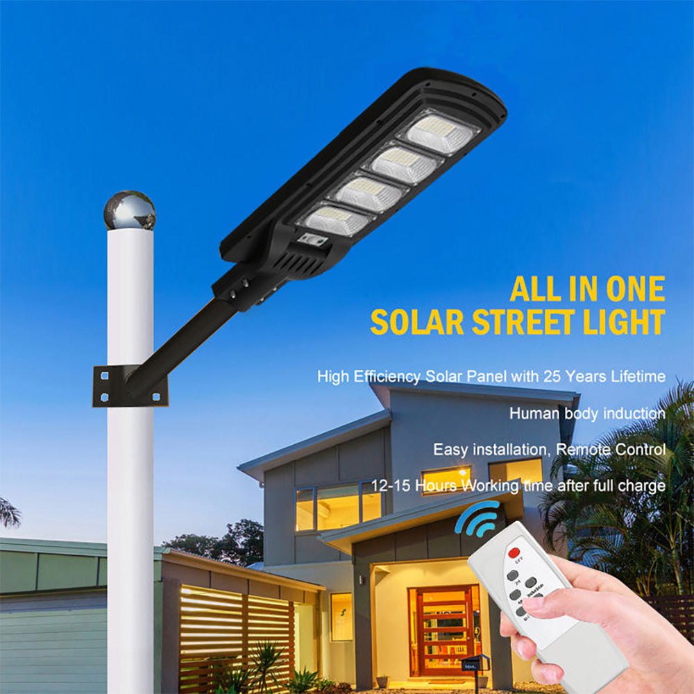 200W 4 Mode Remote Control Led motion Outdoor Waterproof Ip65 Solar Street Light