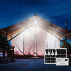 YH1006 12W Solar panel 4 LED bulbs Portable Solar Power  Lighting Kit