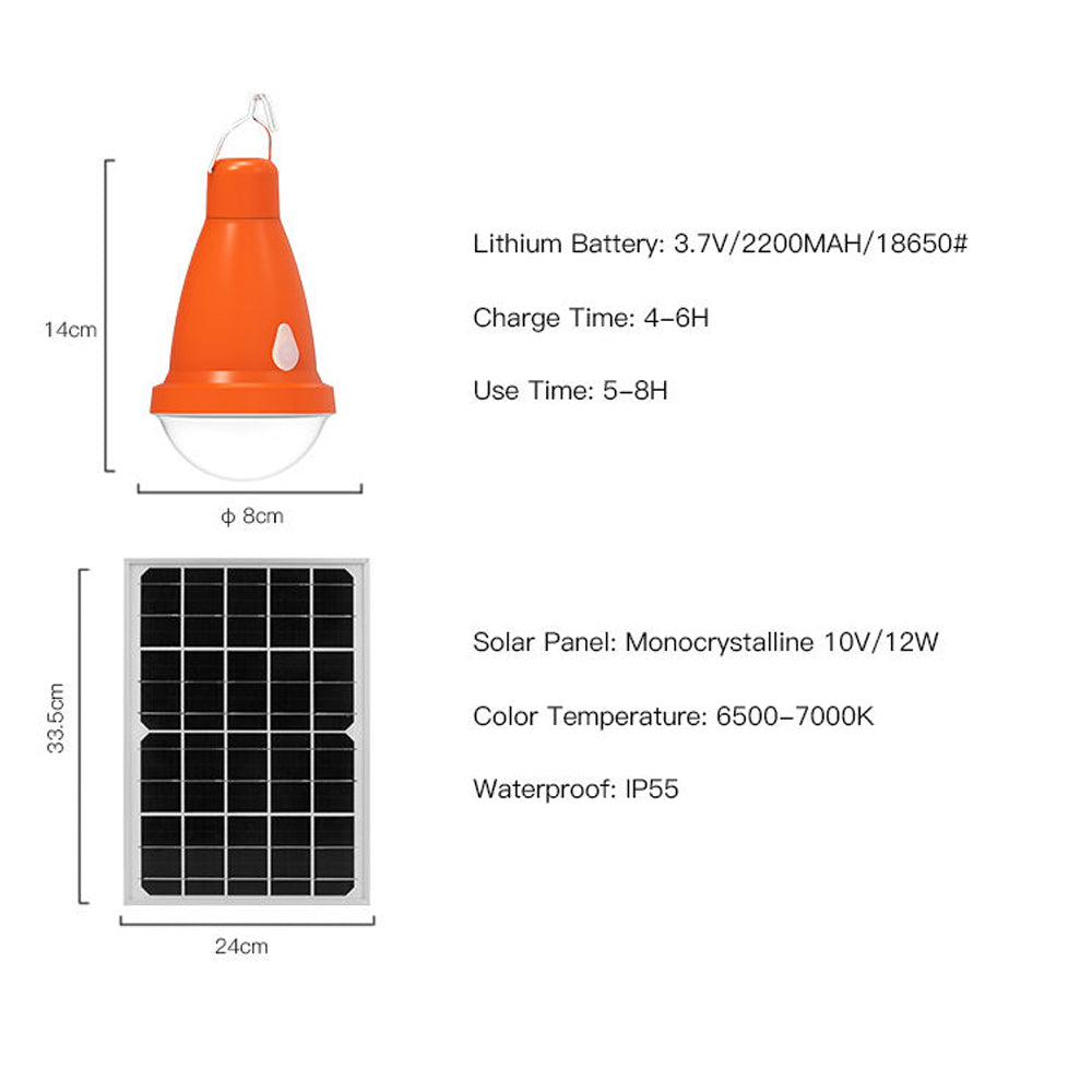 YH1009-4 4 Led bulbs  Outdoor Camping Tent Bulb Solar Remote Bulb With Panel