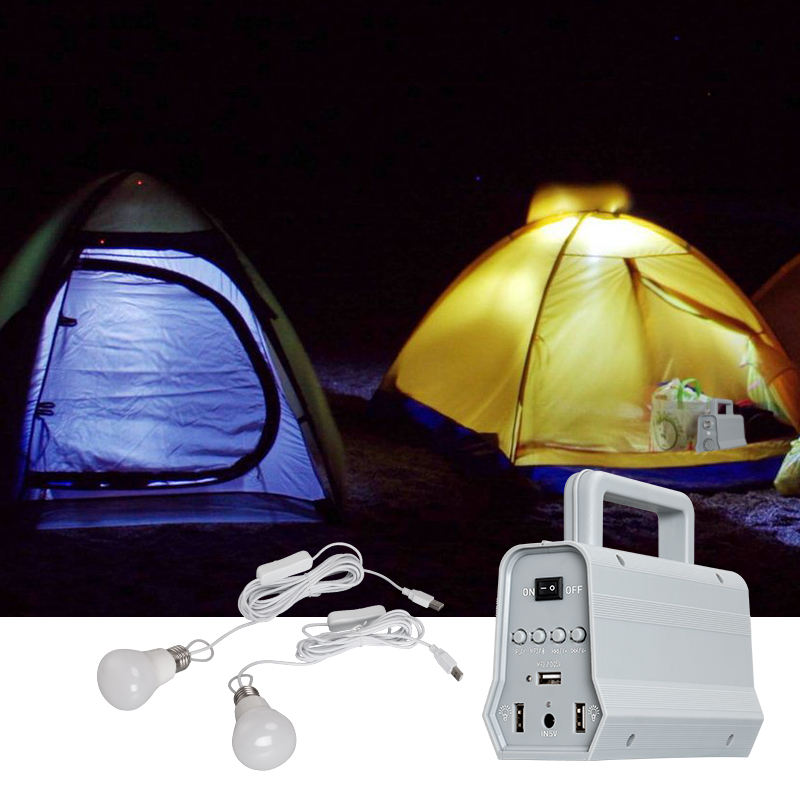 YH1011 2 in 1 Portable mini solar power lighting system kits with music speaker
